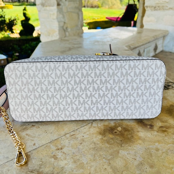 Michael Kors Dome Medium Signature Satchel&wallet powdered blush NWT - Picture 8 of 15